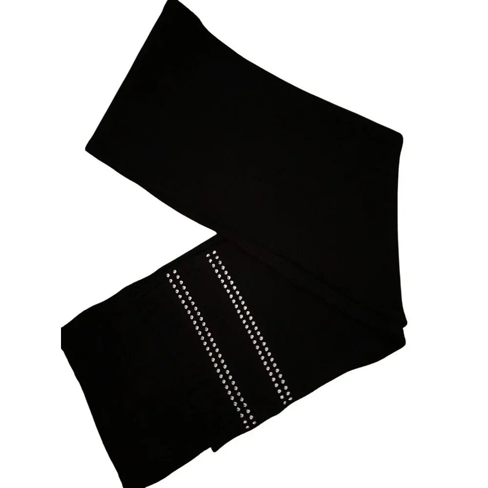 Michael Kors Black Knit Scarf With Studded Detailing - Picture 2 of 4